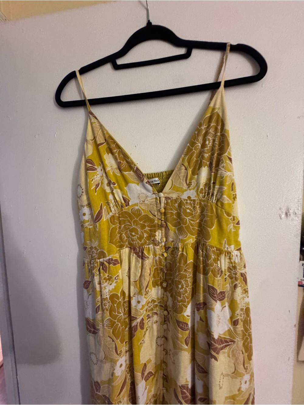 Abercrombie & Fitch Yellow Floral Maxi Dress